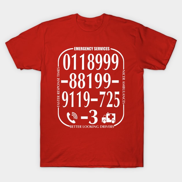 IT Crowd - Emergency Services T-Shirt by Dock94